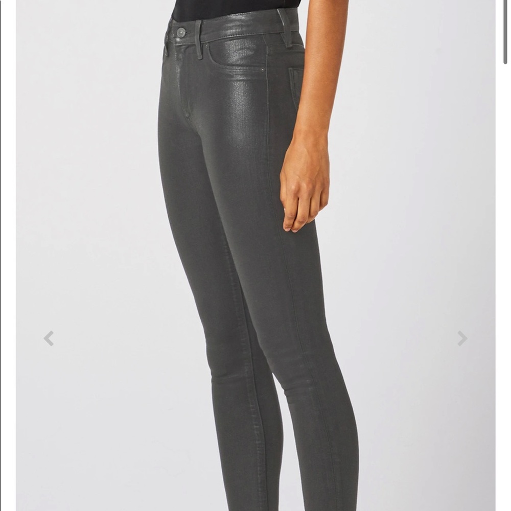 NWT Hudson 27 Nico Mid Rise super Skinny Ankle high shine dark Slate Mecca